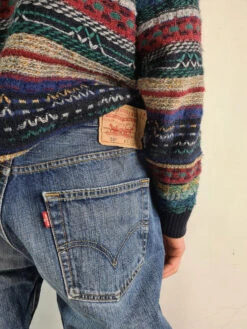 Moderne Levis Jeans 501 Straight Leg Button Fly Dunkelblau W36 L32 -Pierre Cardin Geschaft 20211222 211350 1200x1200