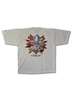 Vintage Hard Rock Cafe Shirt Lisbon Weiß XL