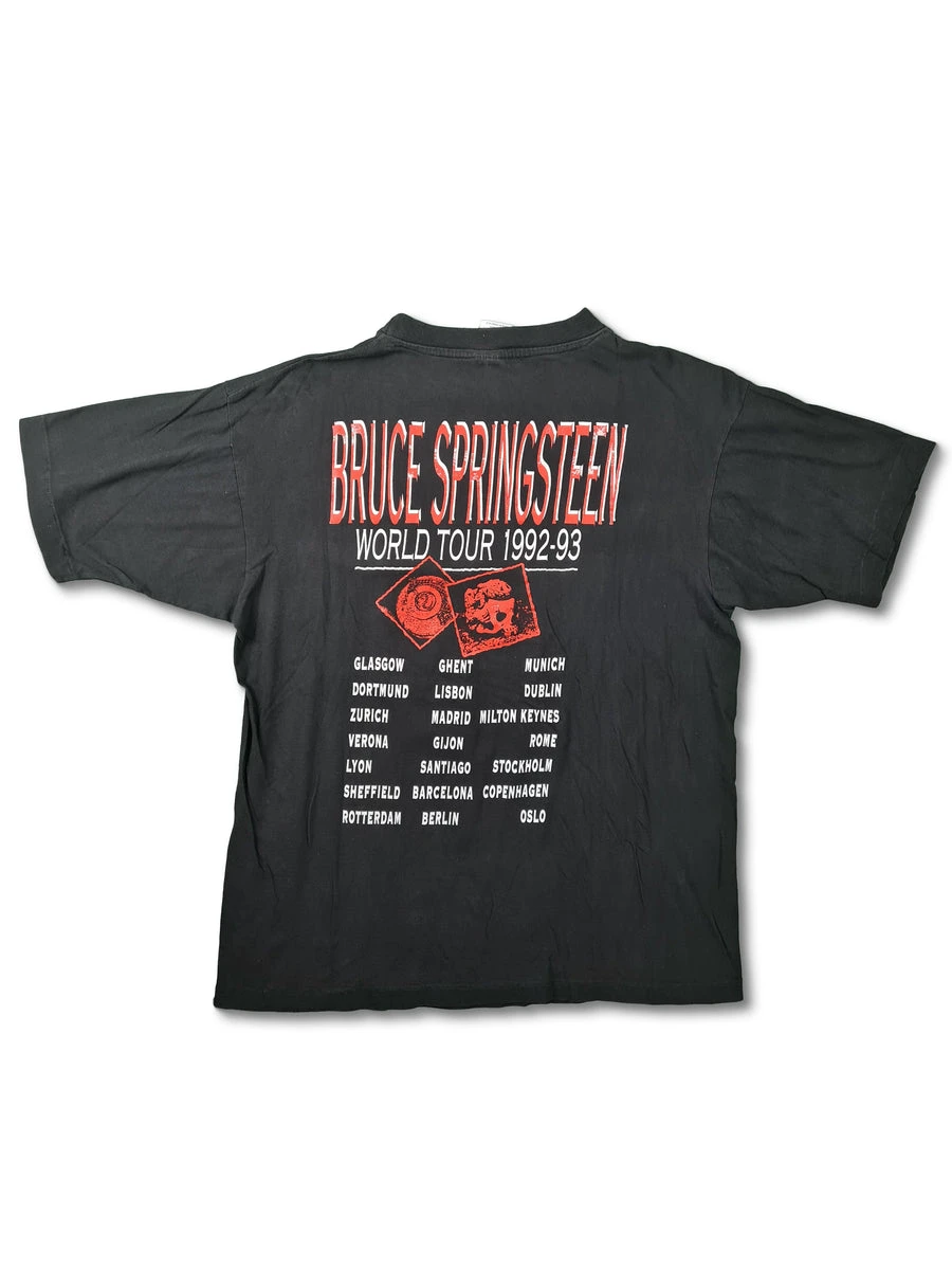 Rare! Vintage SJM Shirt Bruce Springsteen World Tour 1992-93 Schwarz Faded XL 4 Rare! Vintage SJM Shirt Bruce Springsteen World Tour 1992-93 Schwarz Faded XL – Bild 2