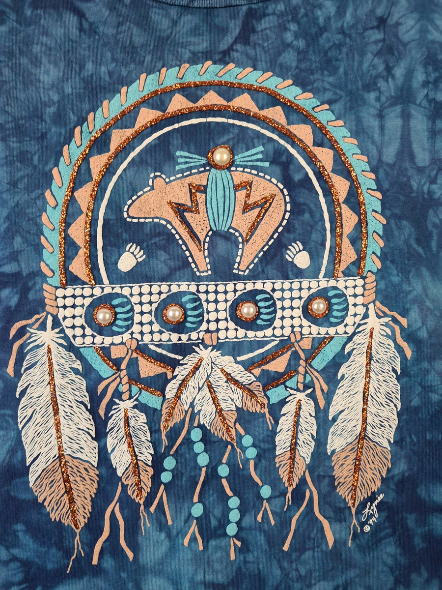 Vintage Lynee Apparel Shirt American Native Art Batik Made In USA "one Size" 5 Vintage Lynee Apparel Shirt American Native Art Batik Made In USA "one Size" – Bild 3