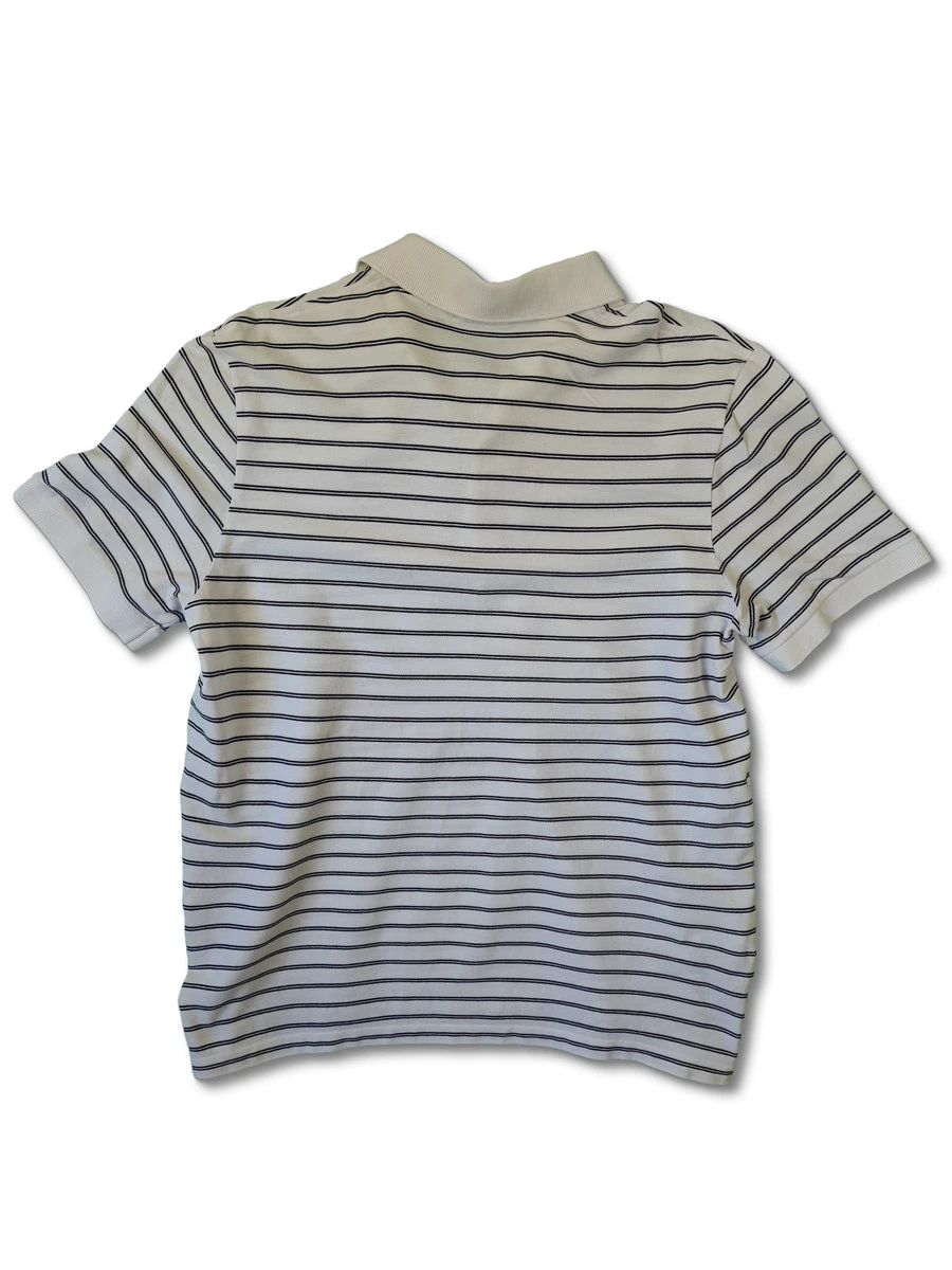 Modernes Lacoste Poloshirt Pikee Stripes Weiß M 4 Modernes Lacoste Poloshirt Pikee Stripes Weiß M – Bild 2