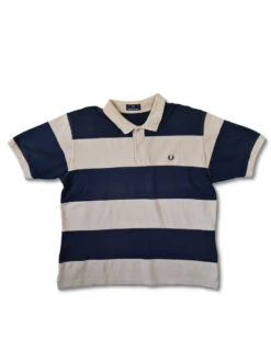 Modernes Fred Perry Poloshirt Gestreift L