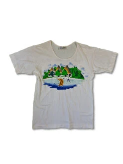 Rare! Vintage Double Bull Shirt 70s Shanghai The Island Of Bolifushi M