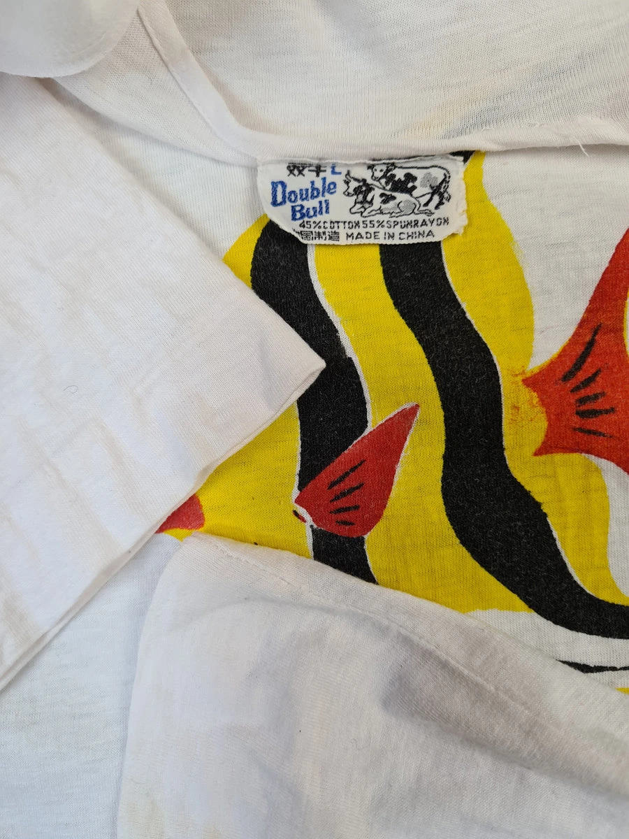 Rare! Vintage Double Bull Shirt 70s Shanghai Maldives L 4 Rare! Vintage Double Bull Shirt 70s Shanghai Maldives L – Bild 2