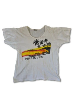 Rare! Vintage Shanhua Shirt 70s Maldives Single Stitched M