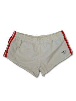 Rare! Vintage Adidas Shorts Made In West Germany Weiß Rot M-L