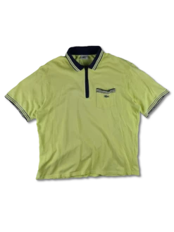 Vintage Lacoste Poloshirt Reißverschluss Brusttasche Gelb (7) XXL