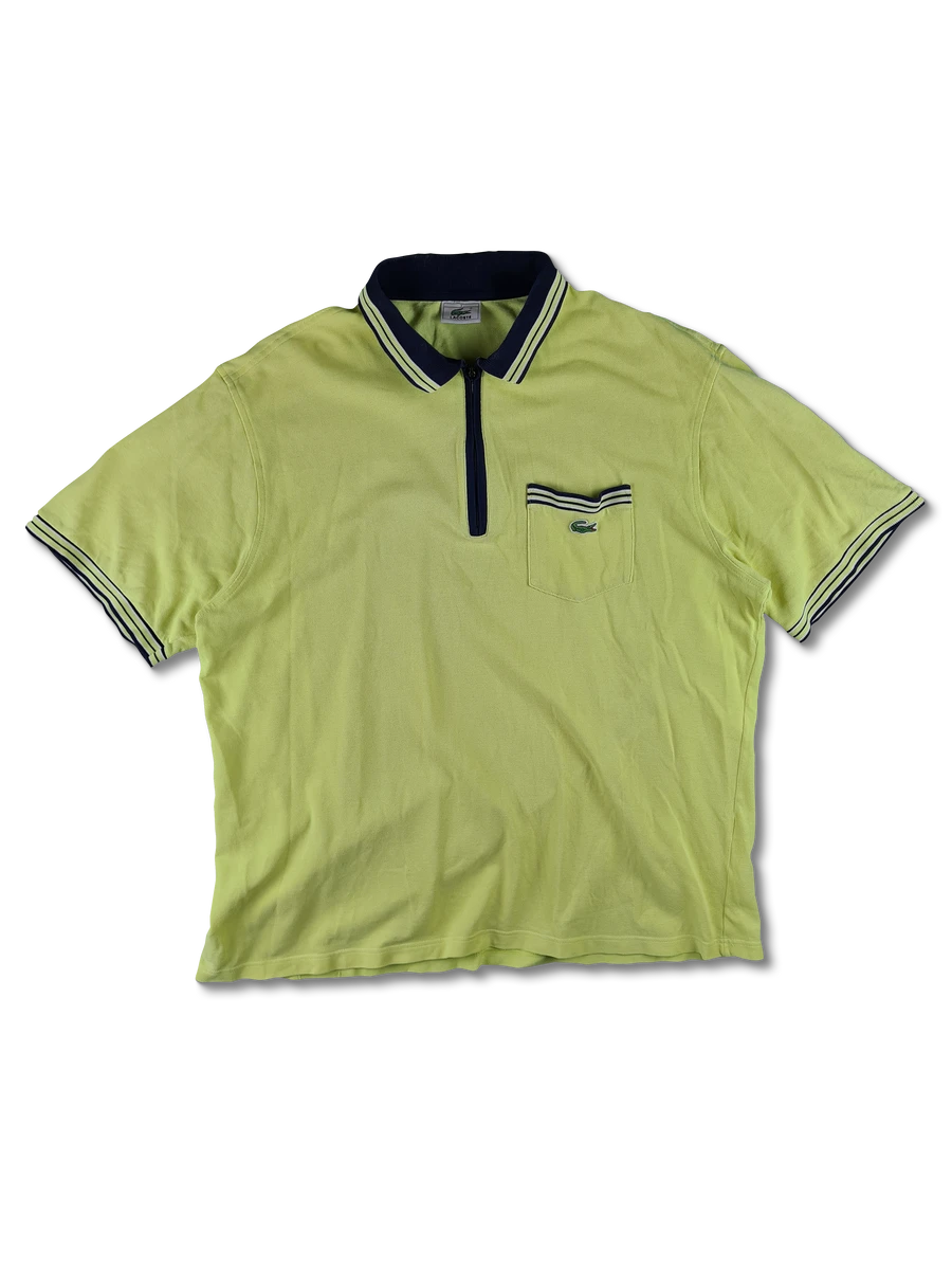 Vintage Lacoste Poloshirt Reißverschluss Brusttasche Gelb (7) XXL 3 Vintage Lacoste Poloshirt Reißverschluss Brusttasche Gelb (7) XXL