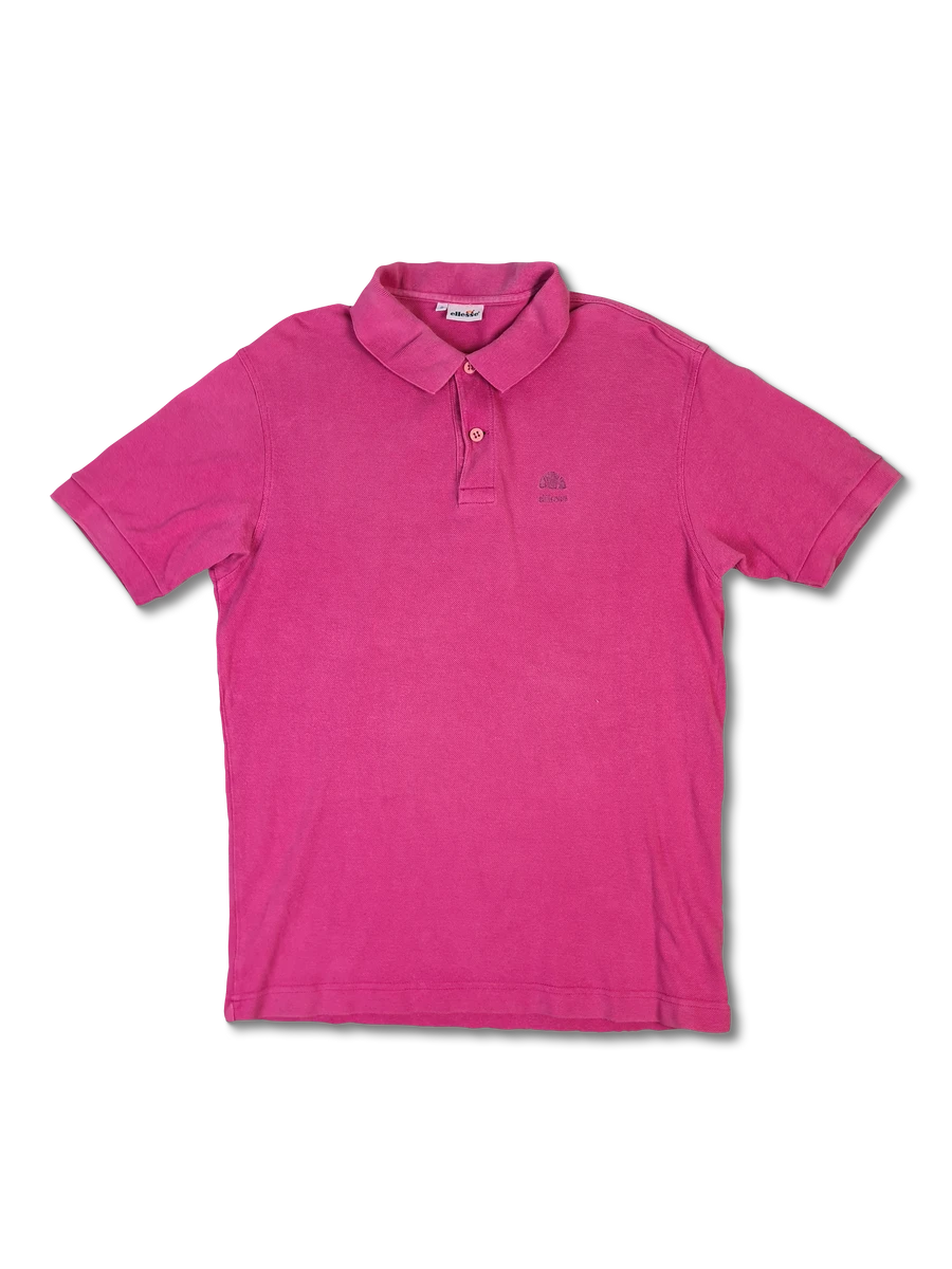 Vintage Ellesse PoloShirt Einfarbig Rosa S 3 Vintage Ellesse PoloShirt Einfarbig Rosa S