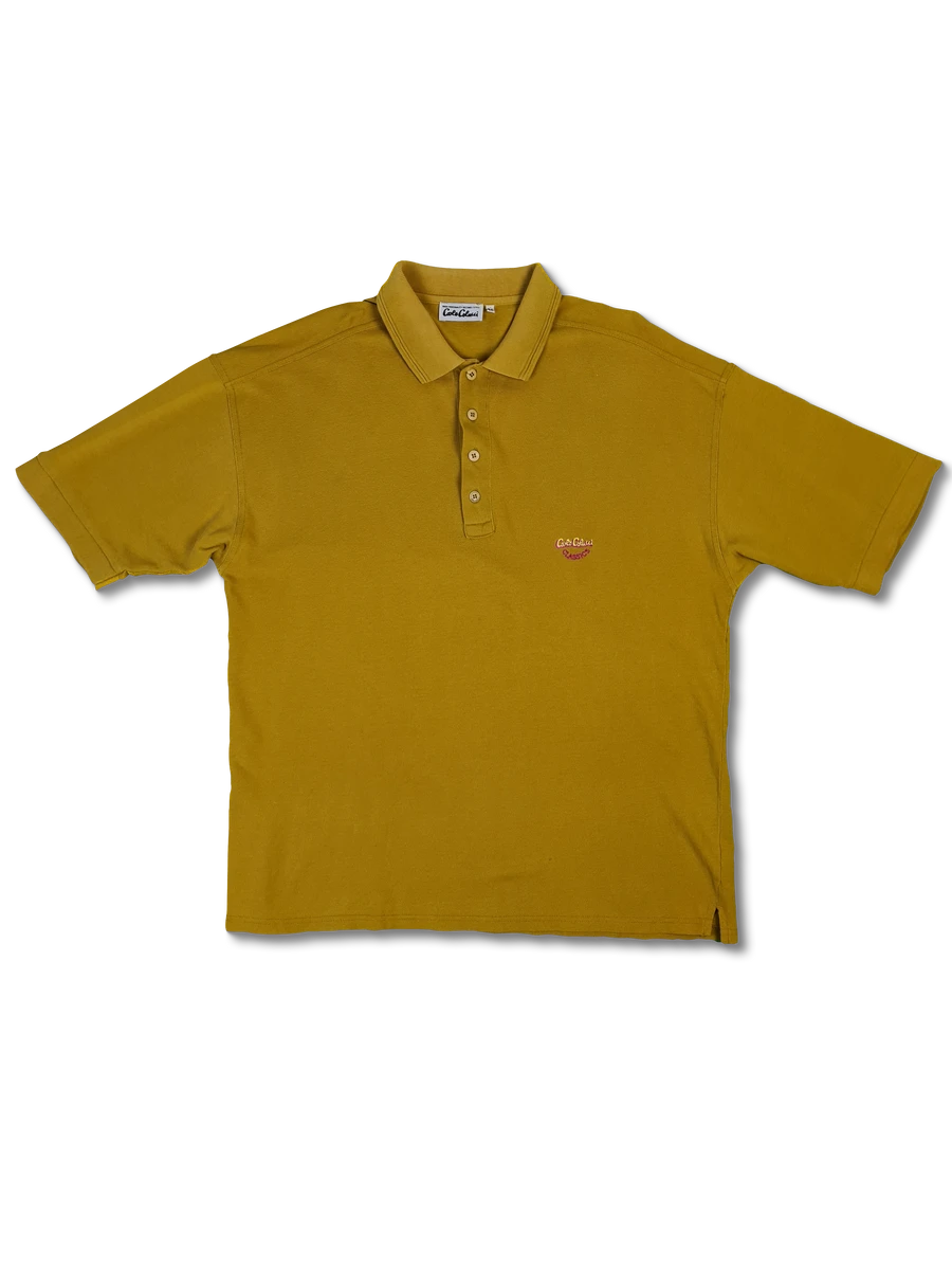Vintage Carlo Colucci Poloshirt Senf Gelb (56) XL-XXL 2 Vintage Carlo Colucci Poloshirt Senf Gelb (56) XL-XXL