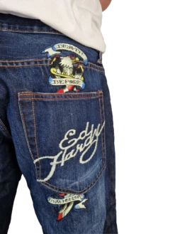 Y2K Ed Hardy Jeans Bestickt Lot 2008 Blau 34