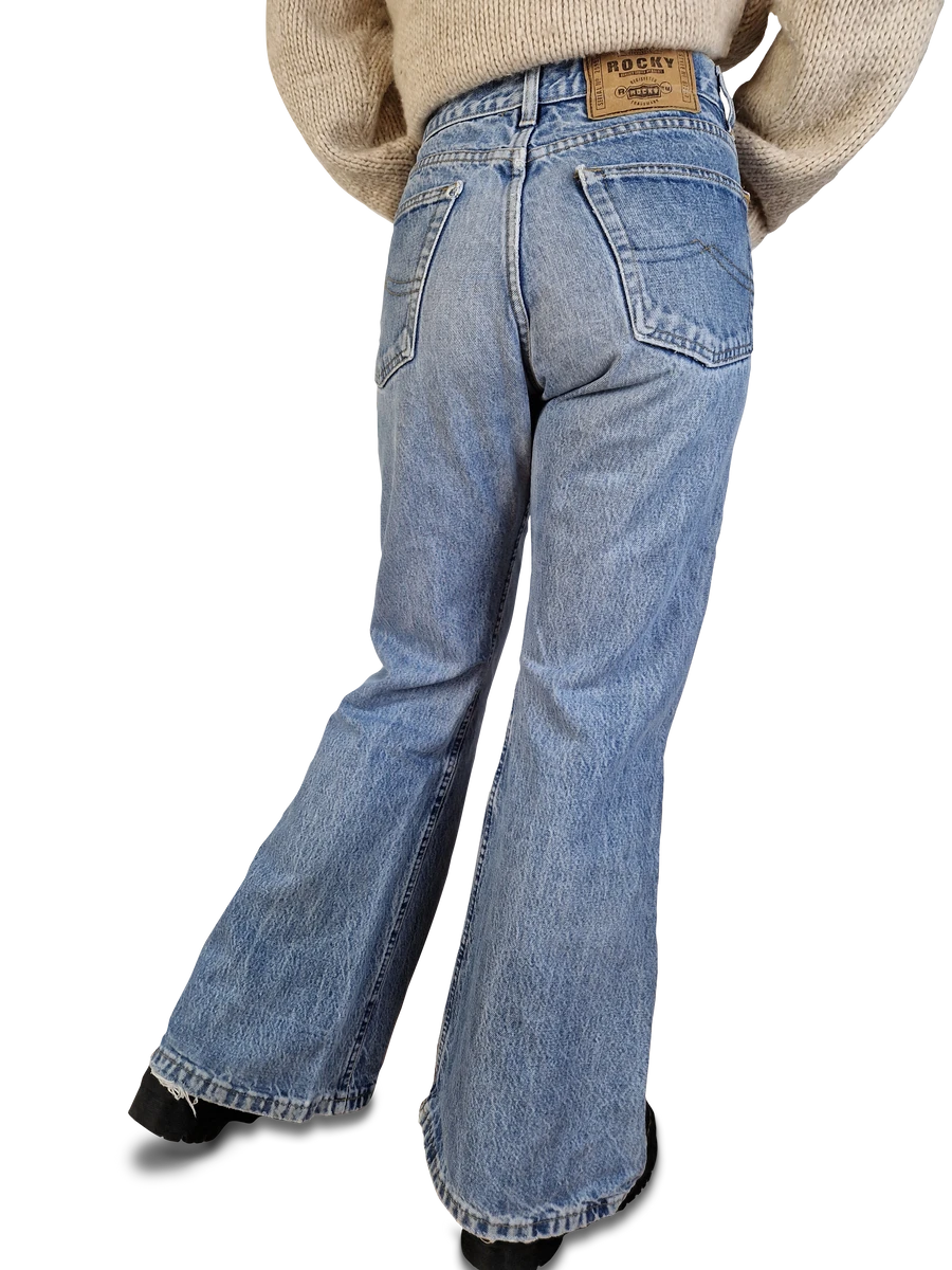Vintage Rocky Jeans Schlaghose Extreme Flared 80s L 3 Vintage Rocky Jeans Schlaghose Extreme Flared 80s L