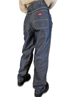 Y2K Dickies Jeans Baggy Deadstock Silbern W28 L32