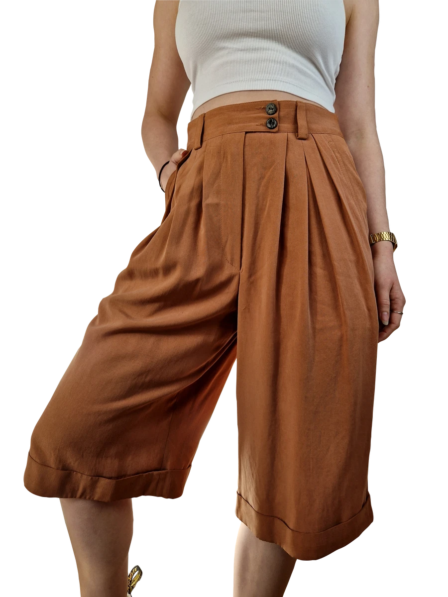 Vintage Rene Lezard Hose Kurz Seide Opti Zip (36) S-M 3 Vintage Rene Lezard Hose Kurz Seide Opti Zip (36) S-M