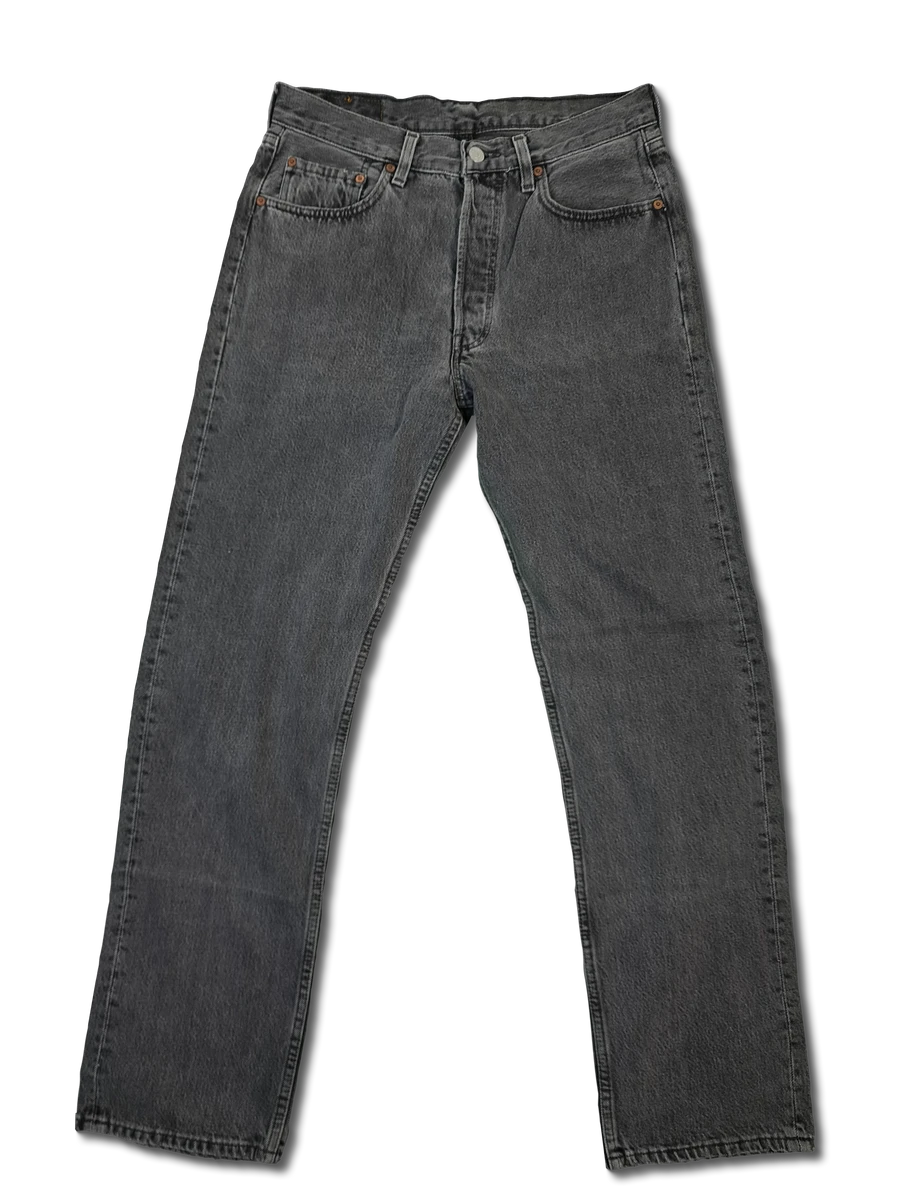 Vintage Levis Jeans 501 Basic Made In USA 524 Ausgewaschenes Grau W32 L32 4 Vintage Levis Jeans 501 Basic Made In USA 524 Ausgewaschenes Grau W32 L32 – Bild 2