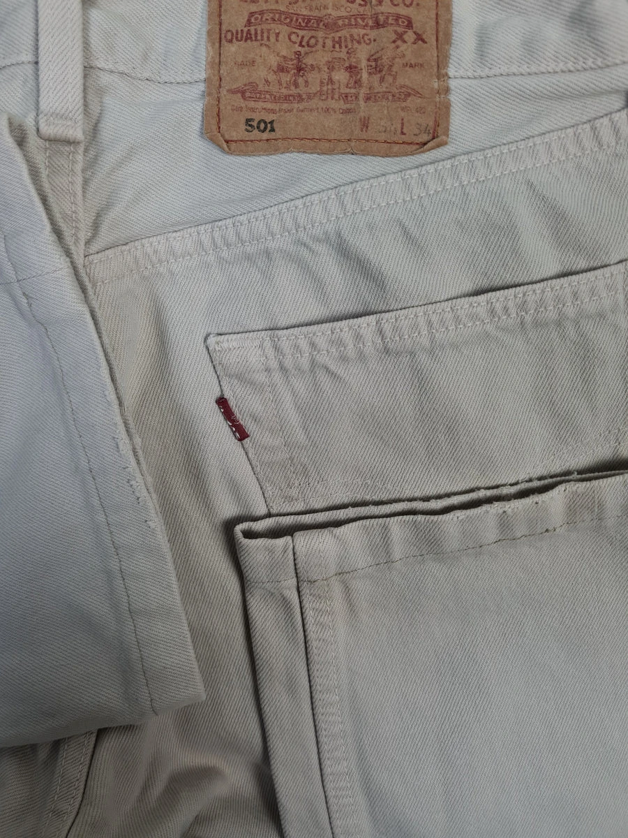 Vintage Levis Jeans 501 Made In USA 552 Weiß W34 L34 5 Vintage Levis Jeans 501 Made In USA 552 Weiß W34 L34 – Bild 3