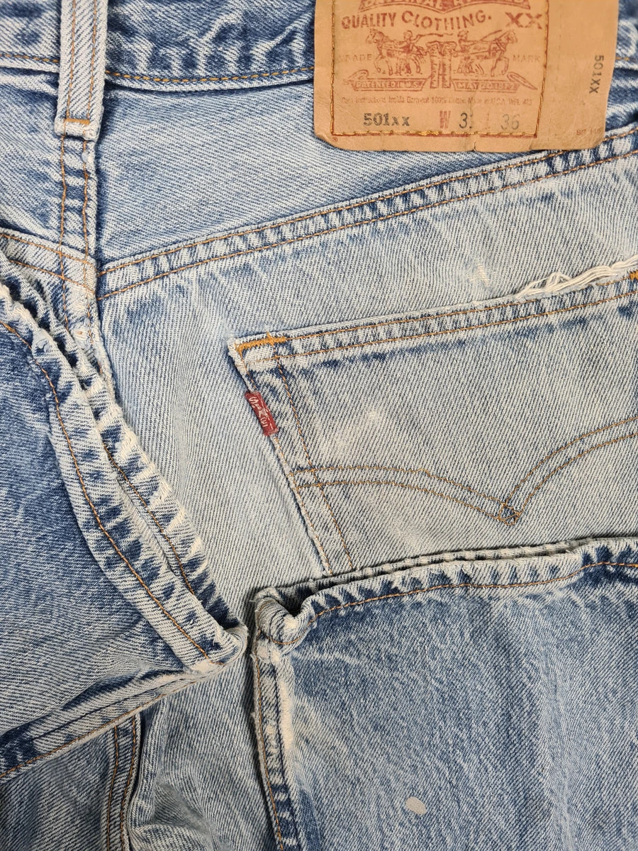 Vintage Levis Jeans 501 Basic Made In USA 555 Blau W31 L36 5 Vintage Levis Jeans 501 Basic Made In USA 555 Blau W31 L36 – Bild 3
