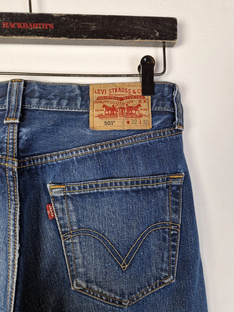 Moderne Levis Jeans 501 Dunkelblau W32L32 5 Moderne Levis Jeans 501 Dunkelblau W32L32 – Bild 3