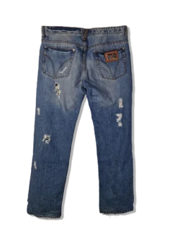 Y2K Dolce & Gabbana Jeans Distressed Regular Low Straight Blau 34