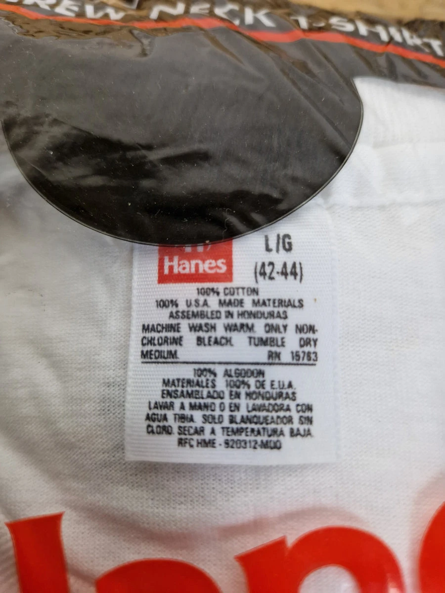 Rare! Vintage Hanes Shirt 1995 Deadstock Blank Single Stitched Made In USA Weiß (42/44) L 5 Rare! Vintage Hanes Shirt 1995 Deadstock Blank Single Stitched Made In USA Weiß (42/44) L – Bild 3