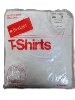 Rare! Vintage JC Penny Shirt 3erPack 70s-80s Deadstock Single Stitched Weiß (38) M
