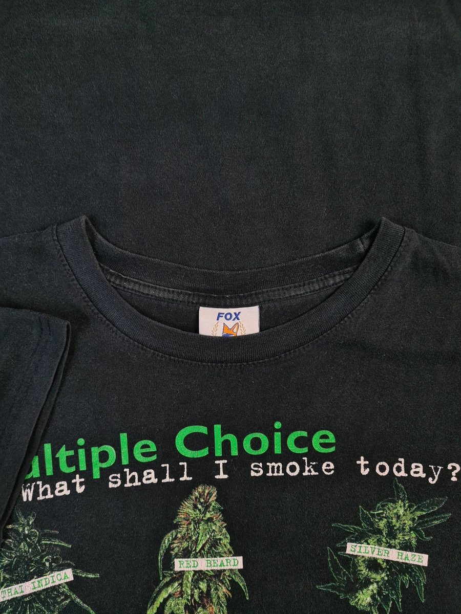 Vintage Fox Shirt "What Should I Smoke" Weed Sorten Schwarz L 4 Vintage Fox Shirt "What Should I Smoke" Weed Sorten Schwarz L – Bild 2