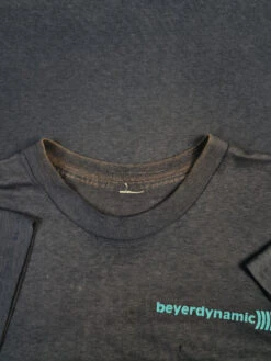 Vintage Beyerdynamic Shirt Trashed Single Stitched Dunkelblau S-M -Pierre Cardin Geschaft 20221224 000733 1200x1200