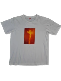Rare! Modernes Supreme Shirt F/W 2017 Andres Serrano Piss Christ Made In USA Weiß L