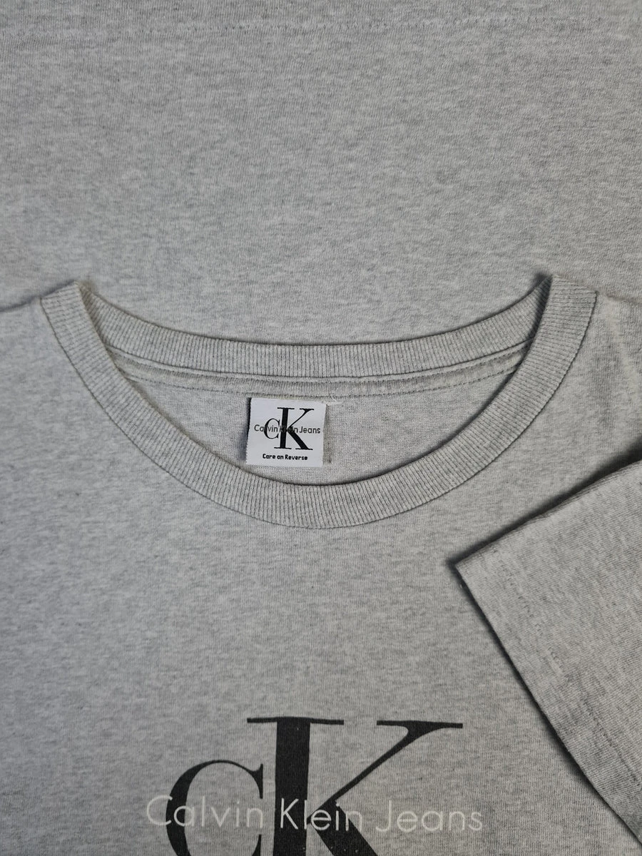 Vintage Calvin Klein Shirt Basic Big Logo Single Stitched Made In USA M-L 4 Vintage Calvin Klein Shirt Basic Big Logo Single Stitched Made In USA M-L – Bild 2