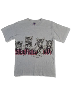 Vintage H.L. Miller Shirt Siegfried & Roy At The Mirage Made In USA Single Stitched Grau M