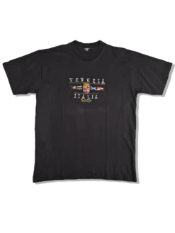 Vintage San Marco Shirt Venezia Tourist Bestickt Schwarz XXL
